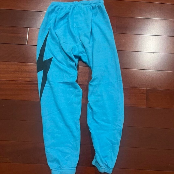 Aviator Nation Pants - Aviator Nation Blue Lighting Sweatpants